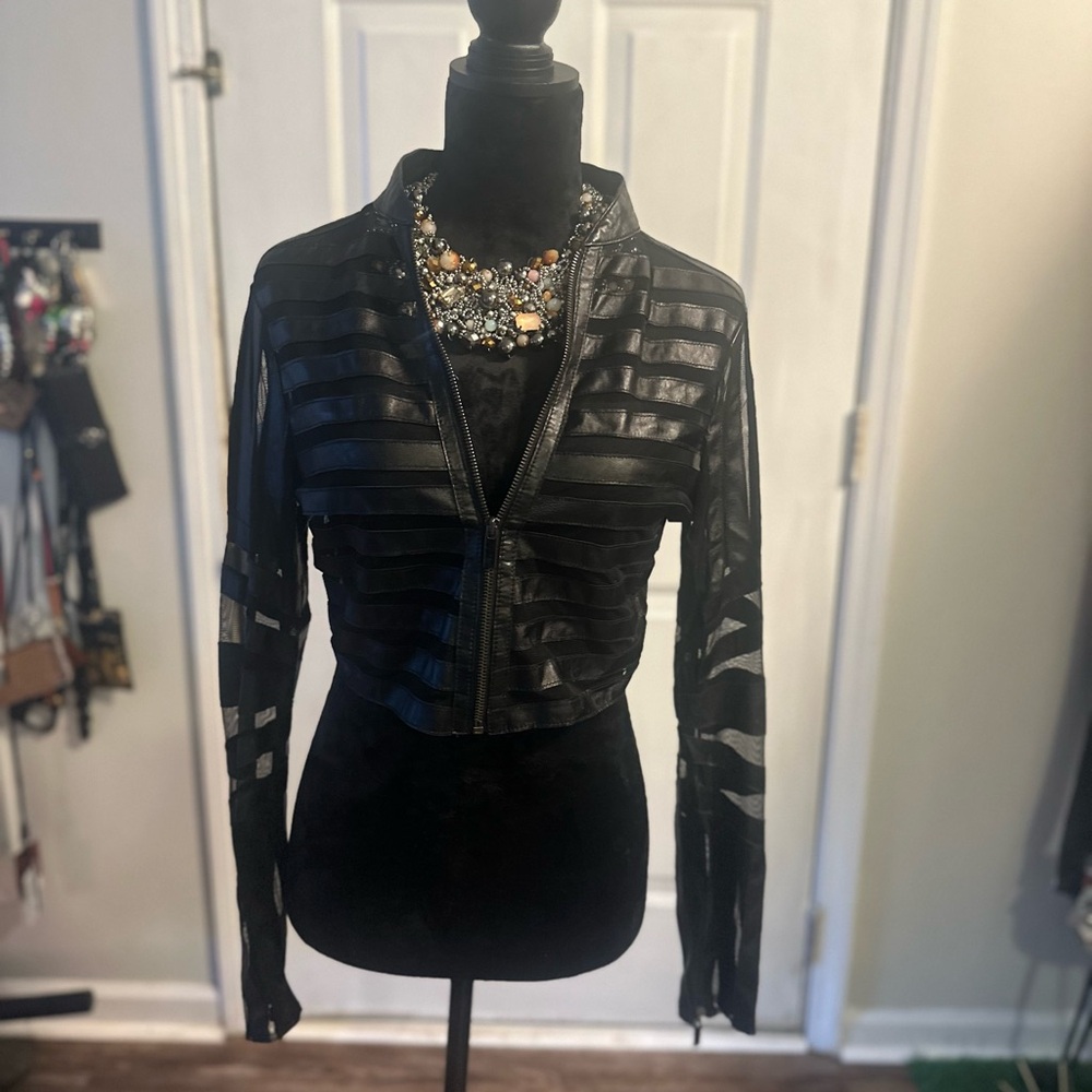 Black Leather Women's Jacket